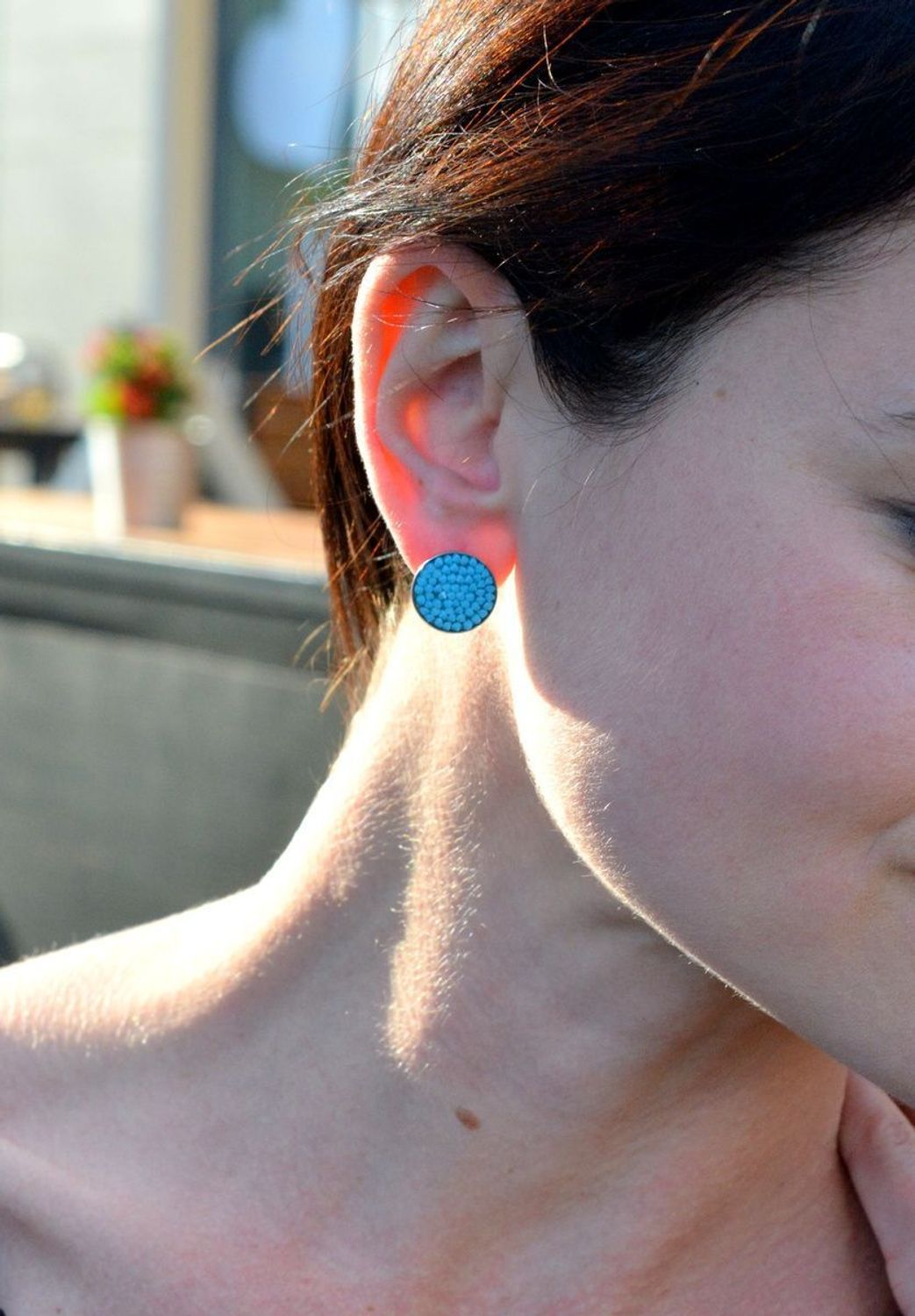 Srebrne kolczyki srebro z kryształami Swarovskiego Morski kolor DIA-KLC-KR684-3 267.jpg